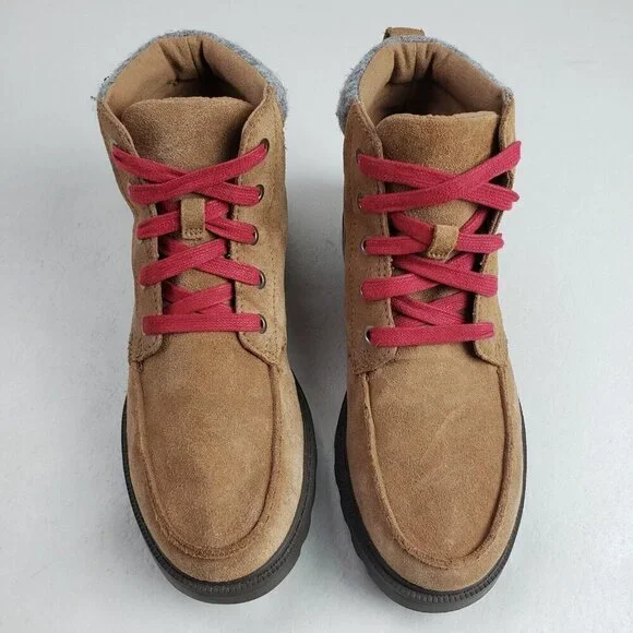 Sorel Madson Suede Waterproof Boot Womens 6 (Youth 5) Brown Ankle Hiking Lace Up - Picture 3 of 12